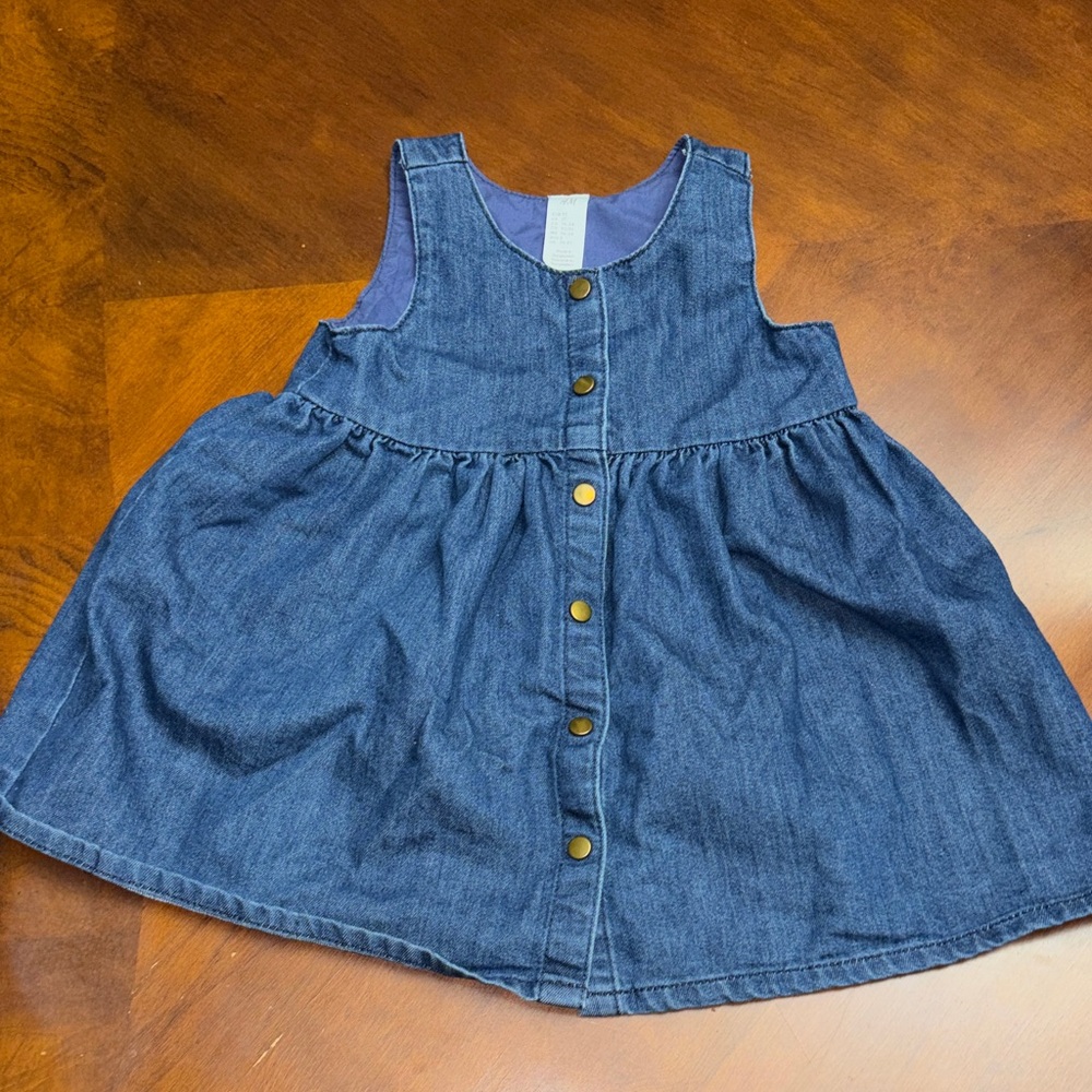 H&M Blue Denim Sleeveless Dress